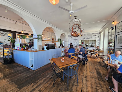 Chardonnay Deli Dalebrook Cafe interior — blue service counter and seated diners