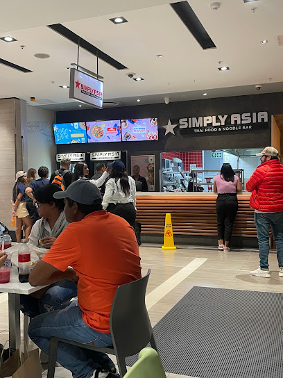 Customers queuing at Simply Asia Thai Food & Noodle Bar counter