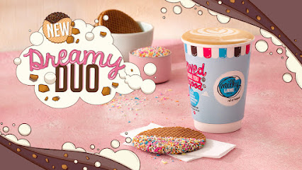 Milky Lane Kenilworth cup and sprinkle-covered biscuits promoting 'New Dreamy Duo'