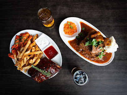 The Chilli Bar meal: ribs with fries, curry bowl with rice and two drinks