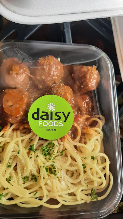 Daisy Foods takeout spaghetti and meatballs with green logo sticker