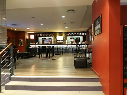 Lets Go Bowling Stadium on Main dining area and bar with counter and tables