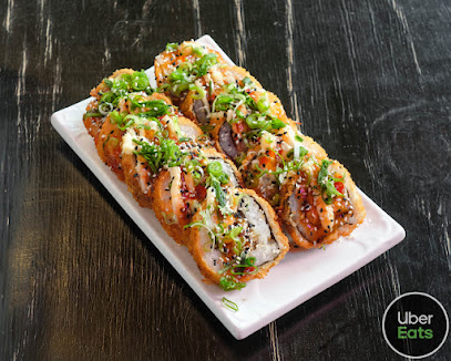 Linko Utopia Claremont crispy sushi rolls with sauces and scallions
