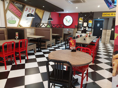Galito's Rosmead Avenue Halaal dining interior with black-and-white checkered floor