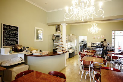 Mango Ginger Cape Town cafe interior with chandelier and counter